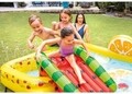 Piscina gonflabila pentru copii Fruit Intex, 493 L, 244x191x91 cm, polivinil, multicolor