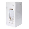 Dozator pentru bauturi cu suport Nerso, Homla, 5.5 L, sticla/metal, transparent/auriu