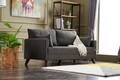 Canapea fixa Bella Sofa, Balcab Home, 2 locuri, 177x81x85 cm, lemn, antracit