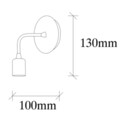 Aplica de perete, Dartini - MR - 736, Alby, 10 x 10 x 13 cm, 1 x E27, 40W, alb