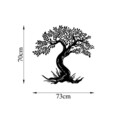 Decoratiune de perete, Monumental Tree 12, Metal, Dimensiune: 73 x 70 cm, Negru