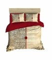 Lenjerie de pat dubla Xmas-465 Pearl Home, 3 piese, amestec bumbac, multicolor