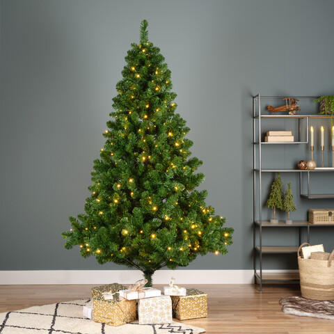 Brad de Craciun cu 260 LED-uri Imperial Pine, Everlands, IP44, 525 varfuri, 117x180 cm, verde