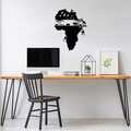 Decoratiune de perete, Animal World Of Africa, Metal, Dimensiune: 58 x 73 cm, Negru