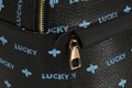 Rucsac, Lucky Bees, 338 Black Blue, piele ecologica, negru/bleu