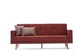 Canapea extensibila Dublin, Balcab Home, 3 locuri, 214x75x90 cm, lemn, rosu