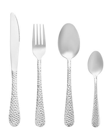 Set tacamuri pentru 6 persoane, 24 piese Bubble, Ambition, inox, argintiu