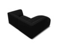 Coltar stanga 3 locuri, Ruby, Micadoni Home, BL, forma rotunjita, 186x180x69 cm, catifea, negru