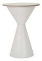 Masuta inalta White Double, Mauro Ferretti, 44x44x63 cm, fier/ceramica, alb