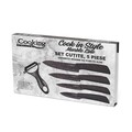 Set cutite 5 piese Cook in style, Heinner, ceramica, negru