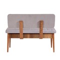 Bancheta cu spatar, Vina 0701-2, Vella, Soho, Walnut, 110x40x85 cm