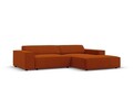 Coltar modular dreapta 3 locuri, Jodie, Micadoni Home, BL, 224x166x70 cm, poliester, caramiziu