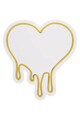 Decoratiune luminoasa LED, Melting Heart,  Benzi flexibile de neon, DC 12 V, Galben