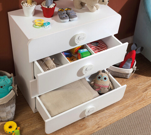 Dulap, Çilek, Baby Cotton Sl Dresser, 77x80x41 cm, Multicolor