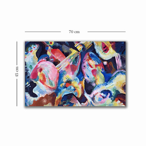 Tablou decorativ, 4570KANDINSKY029, Canvas , Lemn, Multicolor