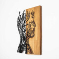 Decoratiune de perete, Tree Man, 50% lemn/50% metal, Dimensiune: 43 x 3 x 58 cm, Nuc negru