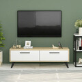 Comoda TV, Olivia, Melisa, 120x45x29.6 cm, PAL , Safir / Alb