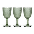 Set 3 pahare Davor, Tognana Porcellane, 250 ml, sticla, verde