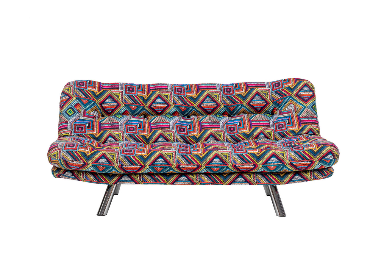 Canapea extensibila cu 3 locuri, Futon, 859FTN2804, Metal, Multicolor - 2 | YEO