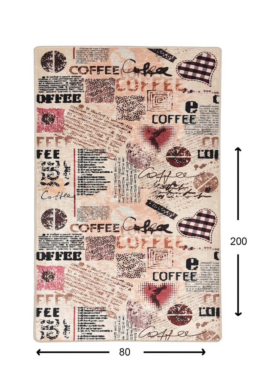 Covor de hol, Coffee, 50% catifea/50% poliester, Multicolor - 3 | YEO