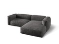 Coltar modular dreapta 2 locuri, Martina-120, Micadoni Home, 283x176x75 cm, catifea, gri