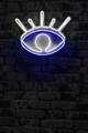 Decoratiune luminoasa LED, Evil Eye, Benzi flexibile de neon, DC 12 V, Alb/Albastru