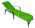 Set saltea si perna pentru sezlong Bedora Summer 60x190 cm, Verde