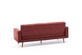 Canapea extensibila Dublin, Balcab Home, 3 locuri, 214x75x90 cm, lemn, rosu