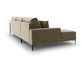 Coltar stanga, Madara, Mazzini Sofas, 5 locuri, 254x182x90 cm, catifea, bej