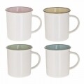 Set 4 cani de cafea Colors, InArt, 320 ml, portelan, multicolor