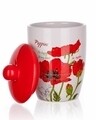 Recipient cu capac Red Poppy, Banquet, 600 ml, ceramica