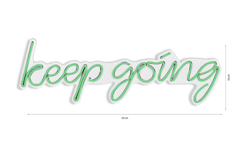 Decoratiune luminoasa LED, Keep Going, Benzi flexibile de neon, DC 12 V, Verde