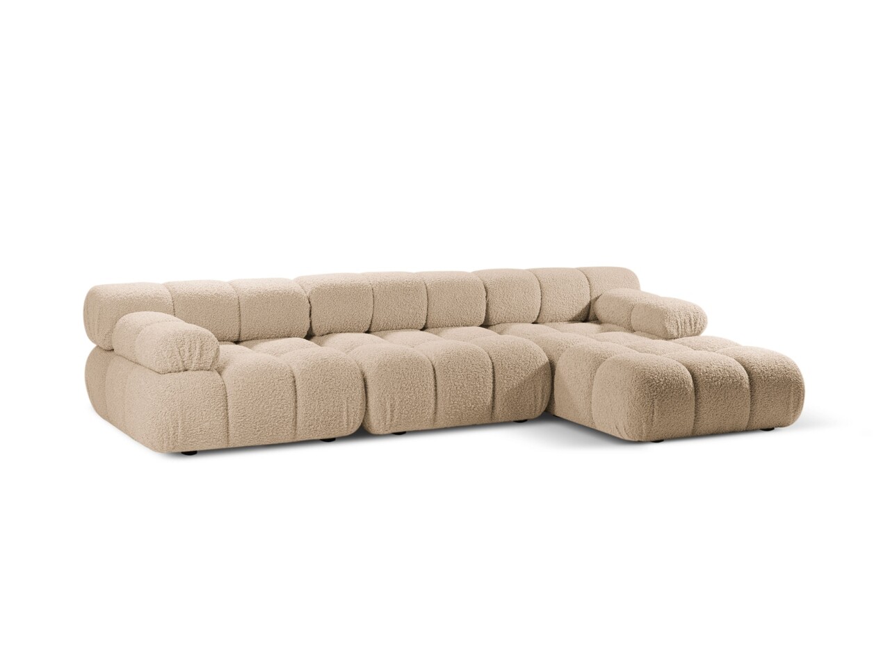 Coltar modular dreapta 4 locuri, Bellis-213, Micadoni Home, 282x155x70 cm, tesatura boucle, bej sand - 1 | YEO