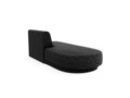 Modul canapea stanga 2 locuri, Miley, Micadoni Home, BL, 158x85x74 cm, poliester chenille, negru