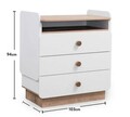 Dulap, Çilek, Natura Baby Dresser With Desk, 103x94x51 cm, Multicolor