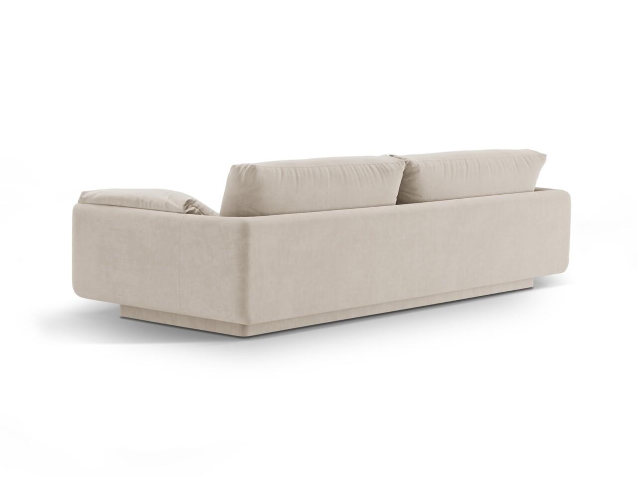 Canapea 3 locuri, Torino-184, Micadoni Home, 220x103x83 cm, catifea, ecru - 1 | YEO