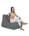 Fotoliu puf, Bean Bag, Ferndale Trendy, 105 x 75 cm, poliester impermeabil, gri fumuriu