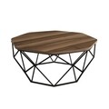 Masuta de cafea Diamond Walnut, Hommy Craft, 90x90x38 cm, aluna