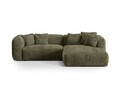 Coltar modular dreapta 2 locuri, Martina-212, Micadoni Home, 283x176x75 cm, velur, verde muschi