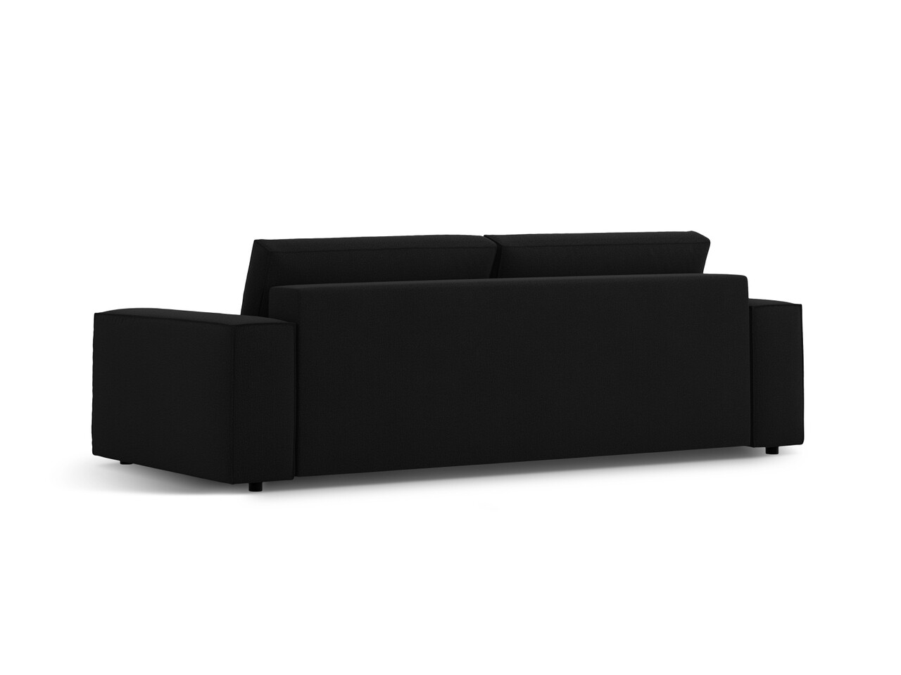 Canapea extensibila 3 locuri, Jodie-78, Micadoni Home, 247x107x86 cm, tesatura structurata, negru - 1 | YEO