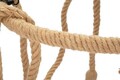 Lustra Rope Circle, Mauro Ferretti, Ø64 x 90 cm, 6 x E27, 20W, fier/sfoara, maro/negru