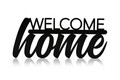 Decoratiune luminoasa LED, Welcome Home, MDF, 60 LED-uri, Roz