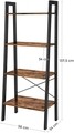 Biblioteca Ladder, Vasagle, 56 x 34 x 137.5 cm, otel/PAL, maro rustic