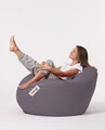 Fotoliu puf, Bean Bag, Ferndale Premium XXL, 115 x 130 cm, poliester impermeabil, gri fumuriu