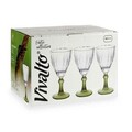 Set 6 pahare de vin Exotic, Vivalto, 275 ml, sticla, verde