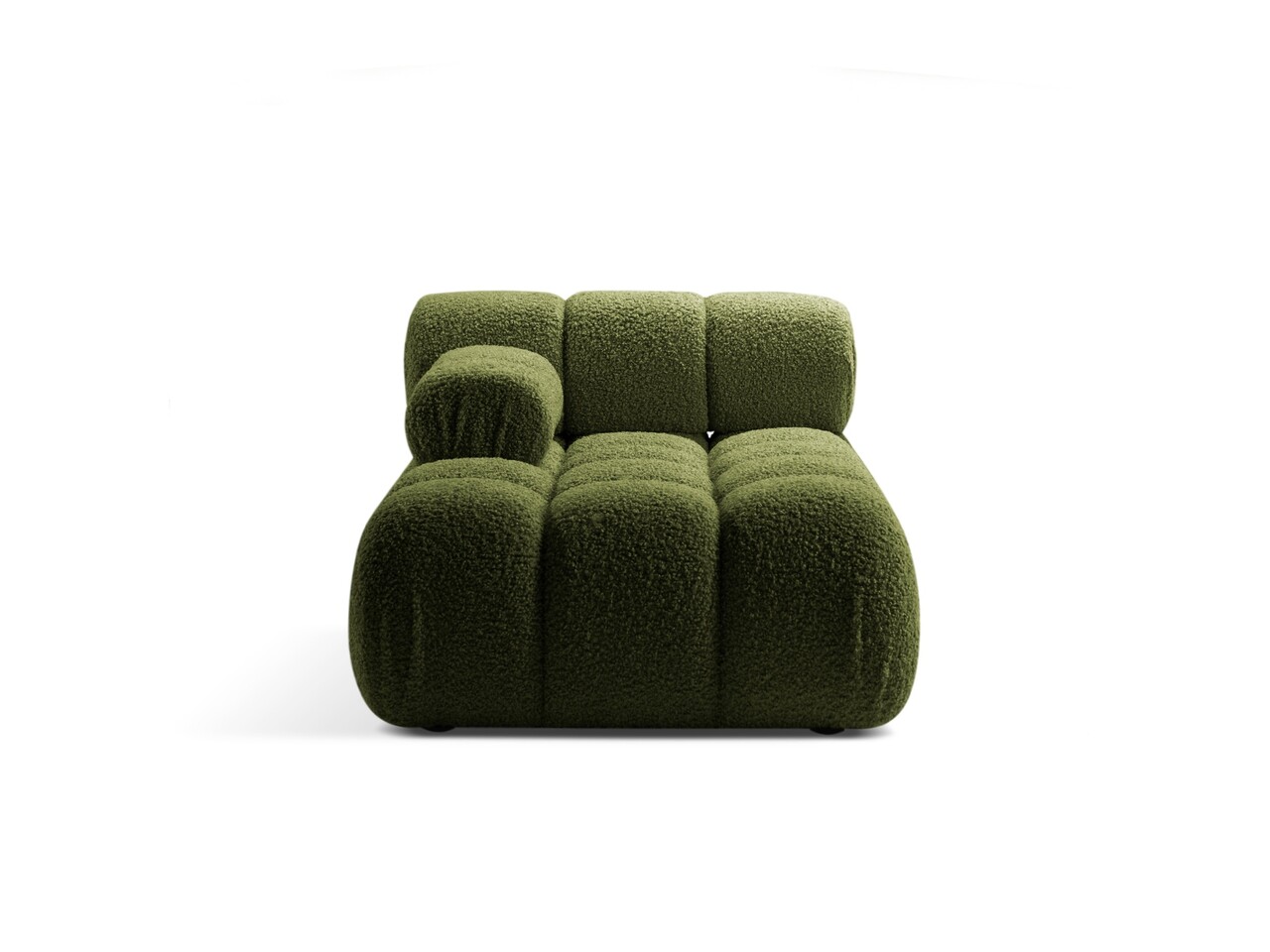 Sezlong living stanga 1 loc, Bellis-213, Micadoni Home, 155x94x70 cm, tesatura boucle, verde - 1 | YEO