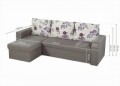 Coltar extensibil reversibil Oslo Grey Magnolia cu lada de depozitare, 247x148x78 cm