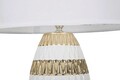 Lampa de masa, Glam Mix, Mauro Ferretti, 1 x E27, 40W, Ø33 x 50 cm, ceramica/fier/textil, alb/auriu