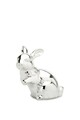 Decoratiune Rabbit, Hermann Bauer, H9 cm, argintiu