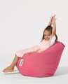 Fotoliu puf pentru copii, Bean Bag, Ferndale, 60x60 cm, poliester impermeabil, roz